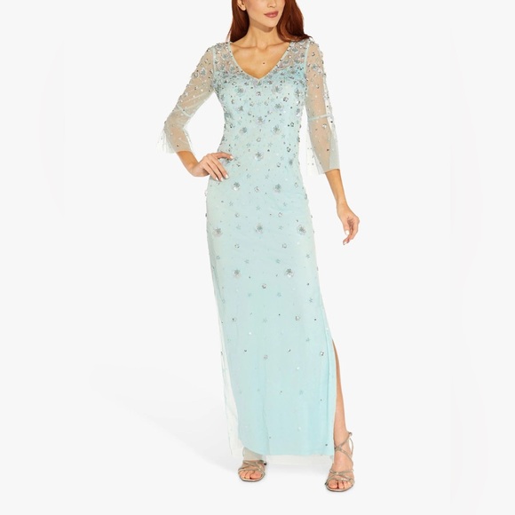 Adrianna Papell Dresses & Skirts - Adrianna Papell Light Blue Embellished Dress